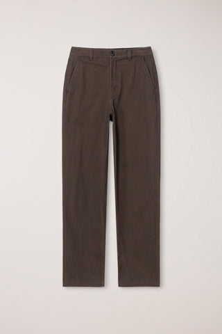 STRAIGHT CHINO SLACKS BROWN