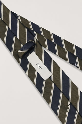 STRIPED TIE OLIVE