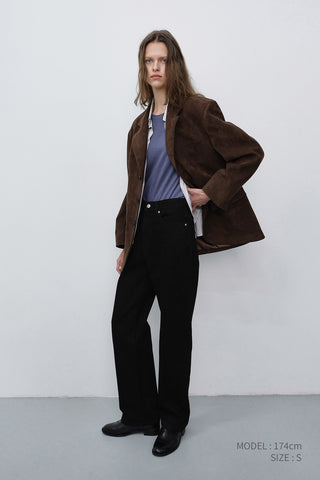 ESSENTIAL STRAIGHT FULL LENGTH JEANS BLACK