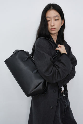 SOFT FRAME SHOULDER BAG BLACK