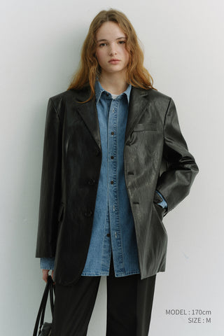UNISEX OVERSIZED DENIM SHIRT LIGHT BLUE