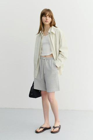 UNISEX PIGMENT RELAXED BEACH SHORTS MELANGE GREY