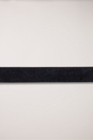 D-BUCKLE SUEDE BELT BLACK