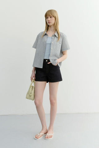 MINI DENIM SHORTS INDIGO BLUE
