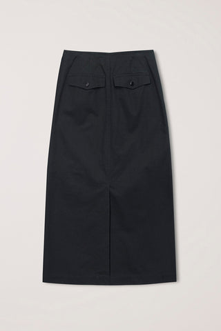 A-LINE MAXI SKIRT CHARCOAL GREY