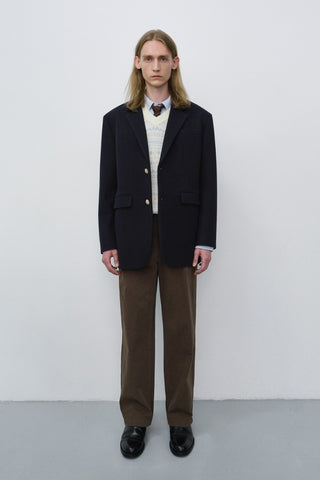 STRAIGHT CHINO SLACKS BROWN