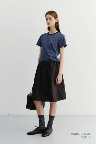 ESSENTIAL STRIPE LOGO T-SHIRT BLUE NAVY STRIPE