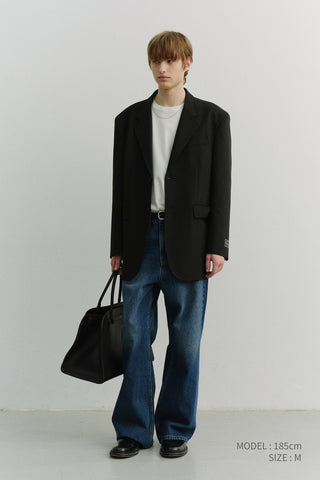 SEMI FLARED JEANS CLASSIC BLUE