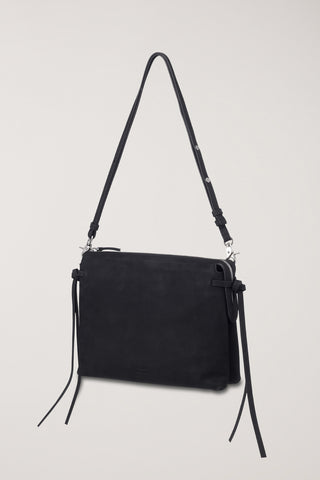 2-WAY SOFT TOUCH SUEDE BAG BLACK