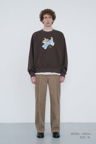 UNISEX PUPPY SWEATSHIRT BROWN