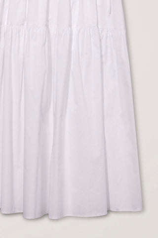 TIERED MAXI SKIRT WHITE