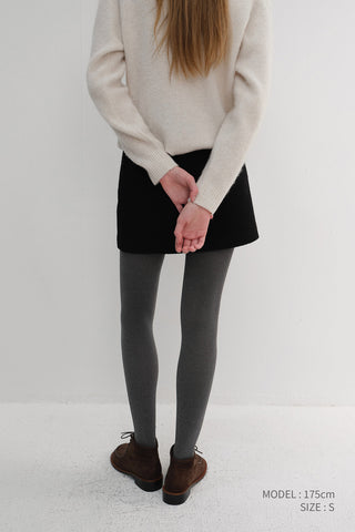 WOOL MINI SKIRT BLACK