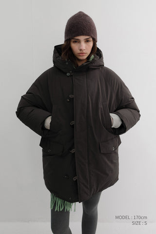 UNISEX GOOSE DOWN PARKA JACKET MUSHROOM