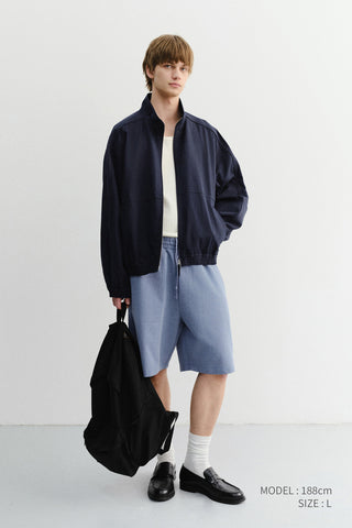 UNISEX PIGMENT RELAXED BEACH SHORTS BLUE