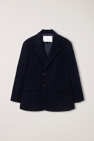 UNISEX LAYERED CASHMERE BLAZER NAVY
