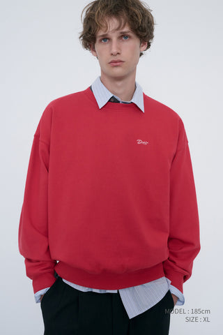 UNISEX GARMENT DYED SWEATSHIRT RED