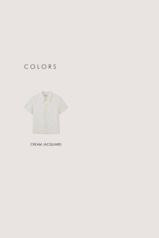 UNISEX HOLIDAY JACQUARD SHIRT CREAM JACQUARD
