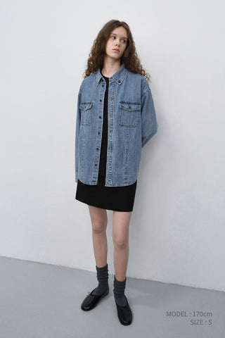 UNISEX CLASSIC DENIM SHIRT CLASSIC BLUE