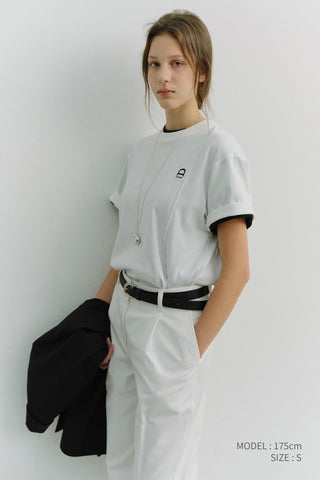 UNISEX LOGO CREASE T-SHIRT WHITE