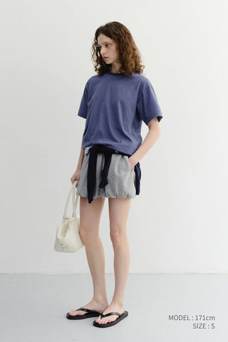 MINI VOLUMED SKIRT MELANGE GREY