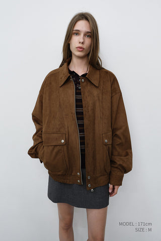 UNISEX COLLARED STRIPED SWEATER BROWN