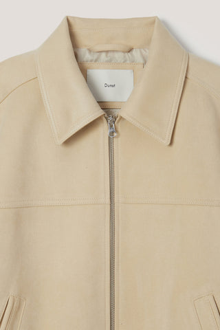 UNISEX ALTER-SUEDE COLLARED BLOUSON CREAM