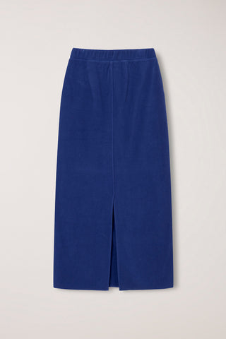 FLEECE MAXI SKIRT BLUE NAVY