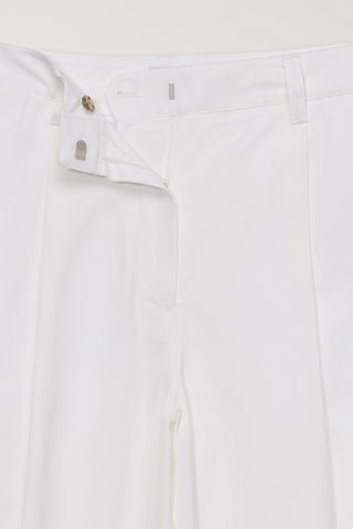 PLEATED CHINO SLACKS IVORY