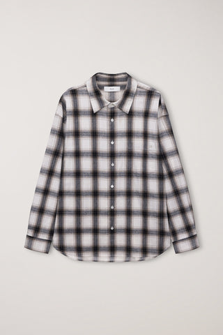UNISEX WINTER FLANNEL CHECKED SHIRT BEIGE