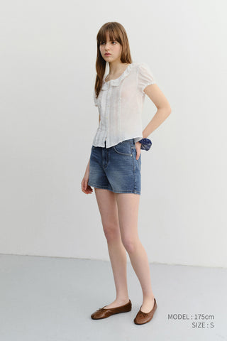 MINI DENIM SHORTS CLASSIC BLUE
