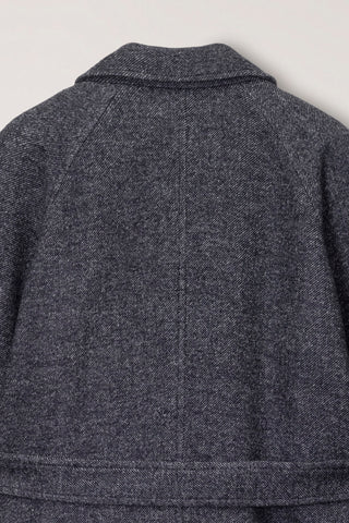 UNISEX RELAXED BALMACAAN COAT CHARCOAL GREY