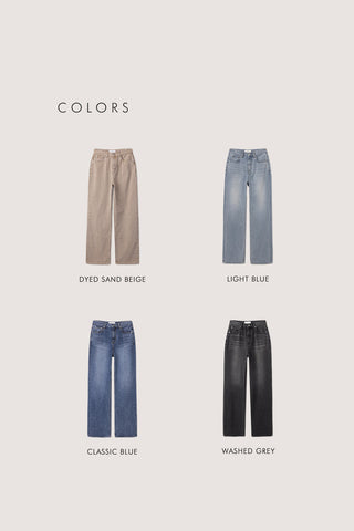 RELAXED WIDE JEANS WASHED GREY