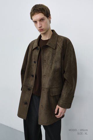 UNISEX LILY ALTER-SUEDE HALF JACKET ETOUPE KHAKI