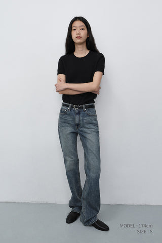 REFINED FLARED JEANS CLASSIC BLUE