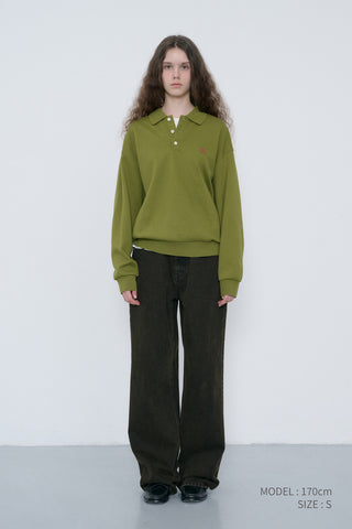 RELAXED WIDE JEANS DYED BROWN