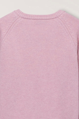 UNISEX SOFT VOLUME V-NECK SWEATER SOFT PINK