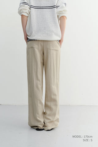 SUMMER STRING PANTS BEIGE