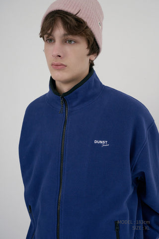 UNISEX ZIP-UP FLEECE SWEATSHIRT BLUE NAVY