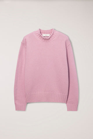 UNISEX CHUNKY ROLL NECK SWEATER SOFT PINK