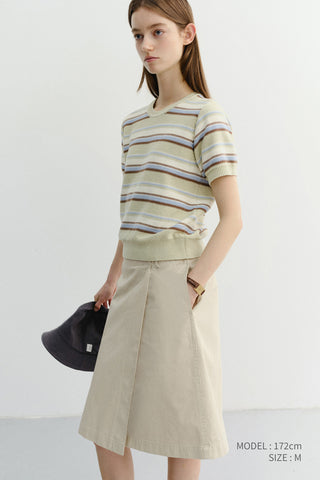 90S MIDI SKIRT BEIGE