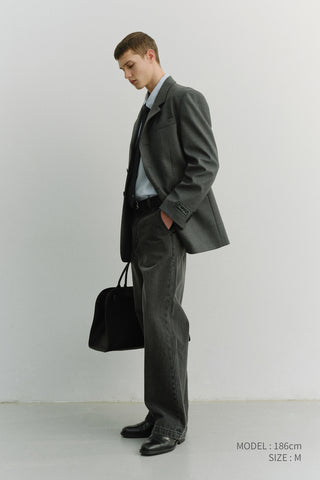 STRAIGHT SLACK JEANS GREY