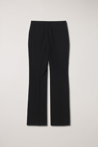 SEMI BOOT-CUT SLIM SLACKS BLACK