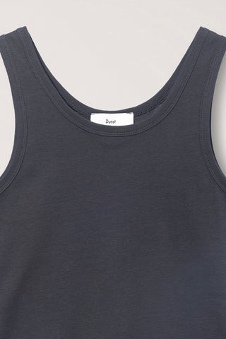 ESSENTIAL SLEEVELESS TOP CHARCOAL GREY