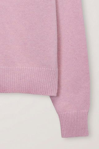 UNISEX SOFT VOLUME V-NECK SWEATER SOFT PINK
