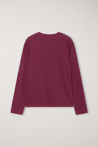 UNISEX MUTED STRIPED T-SHIRT RED