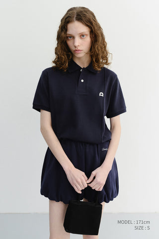 MINI VOLUMED SKIRT NAVY
