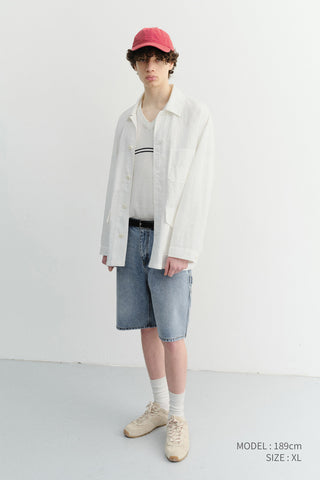 UNISEX CHORE JACKET WHITE
