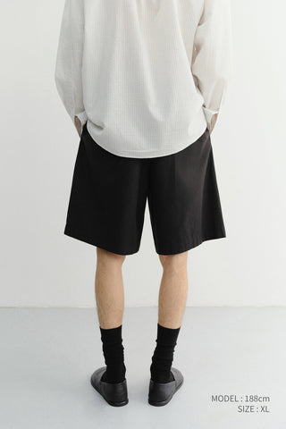 UNISEX PAJAMA BERMUDA SHORTS BLACK