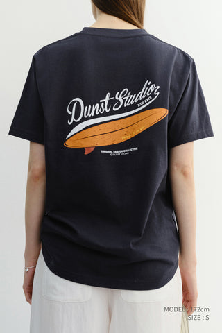 UNISEX SUMMER HOLIDAY SURF BOARD T-SHIRT FRENCH NAVY