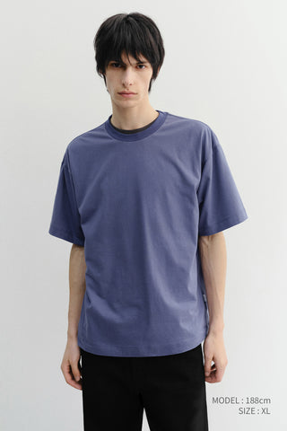 UNISEX ESSENTIAL LOOSE T-SHIRT WASHED BLUE NAVY
